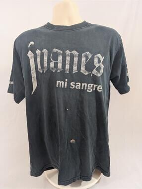 Vintage Juanes Mi Sangre TShirt Mens L Black Univision Radio Universal Music